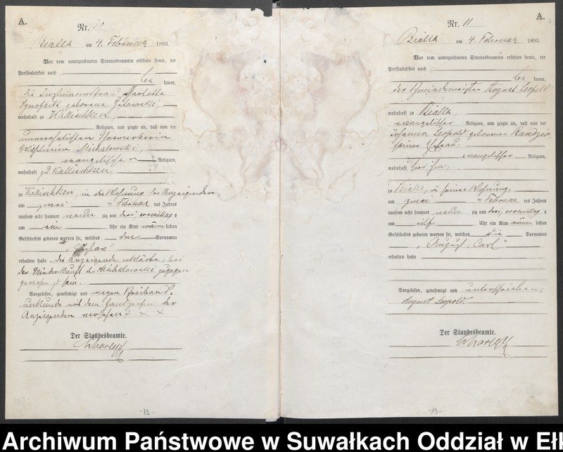 image.from.unit.number "[Geburts]-Haupt-Register des Königlichen Preussischen Standes-Amtes Bialla Kreis Johannisburg"