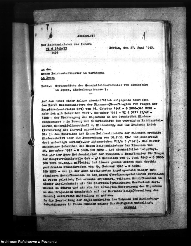 Obraz 5 z jednostki "Hindenbugr - Geburtshaus in Posen"