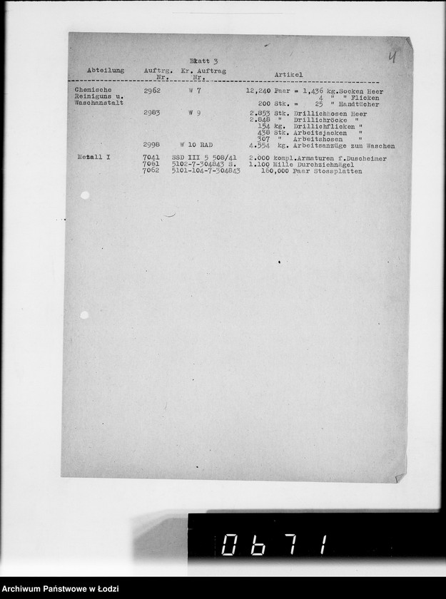 Obraz 8 z jednostki "Bewegungsberichte [Z realizacji zamówień wojskowych]"