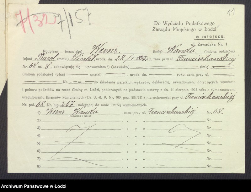 image.from.unit.number "Księga inwentarzowa nieruchomości m. Łodzi ul. św. Zofii"