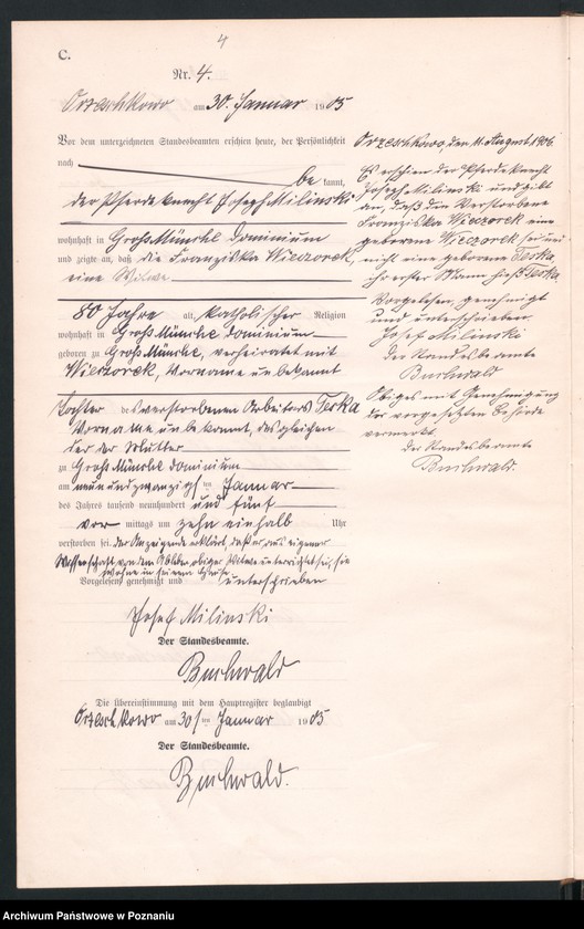 Obraz 7 z jednostki "Sterbe-Neben-Register"