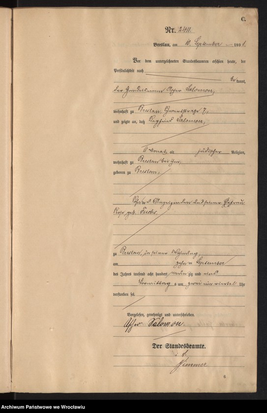 image.from.unit.number "Sterbe-Haupt-Register Breslau I 1891 Band 7"