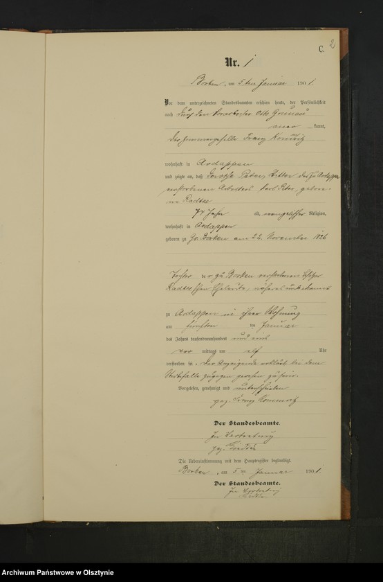 image.from.unit.number "Sterbe-Neben-Register Nr 1 - 28"