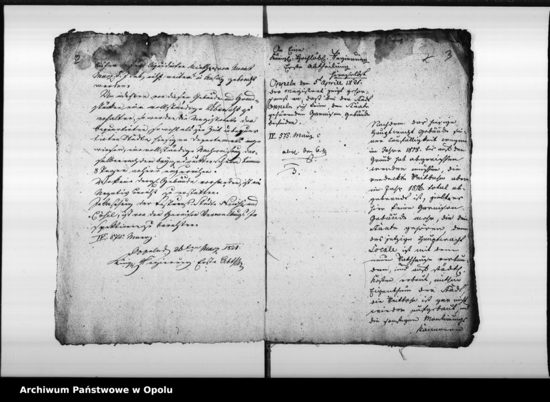 Obraz 6 z jednostki "Acta die bei der Stadt Oppeln dem Staate gehörenden [Garnisongebäude] so wie die Verwei[...] und die Miethe für die Hauptwacht Vol. I de anno 1821"