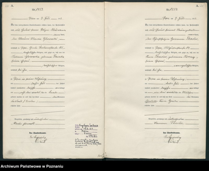 Obraz 13 z jednostki "Księga miejscowa urodzeń tom IV [Rejestr główny urodzeń]"