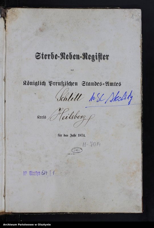 Obraz 3 z jednostki "Sterbe-Neben-Register Nr 1 - 6"