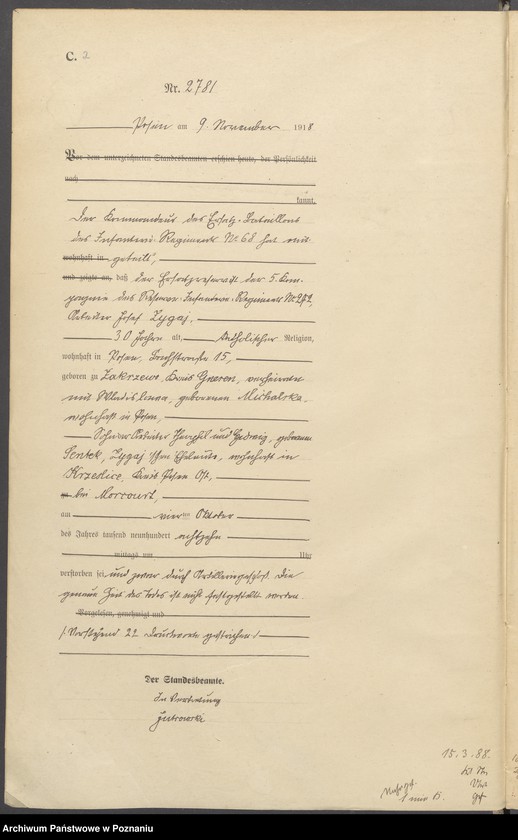 Obraz 4 z jednostki "Księga miejscowa zgonów tom VII [Rejestr główny zgonów]"