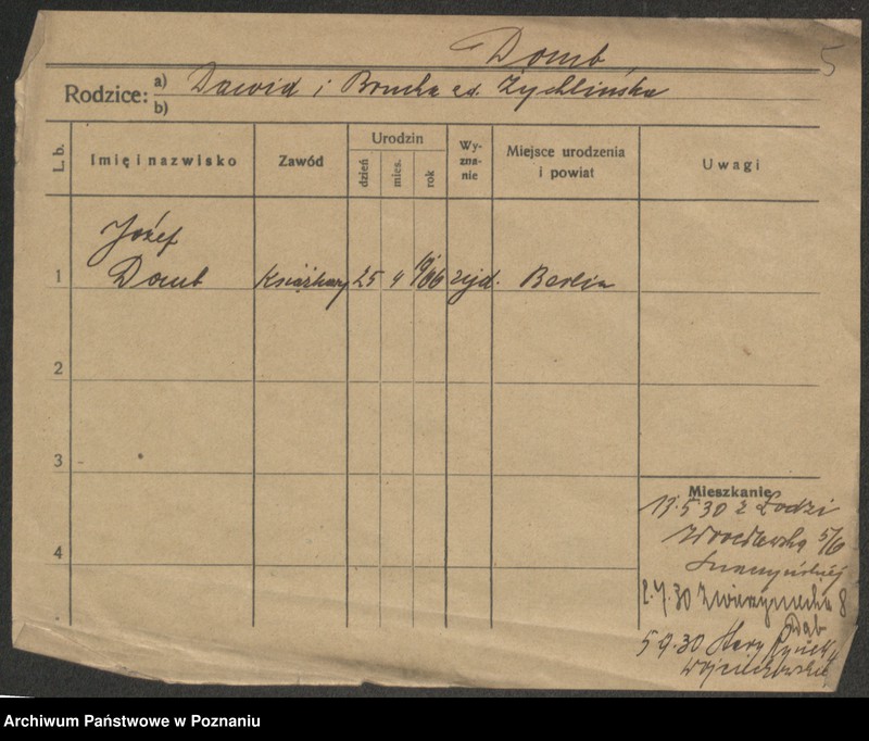 Obraz 7 z jednostki "Dąb (Domb - Dąbrowski (żony, wdowy)"