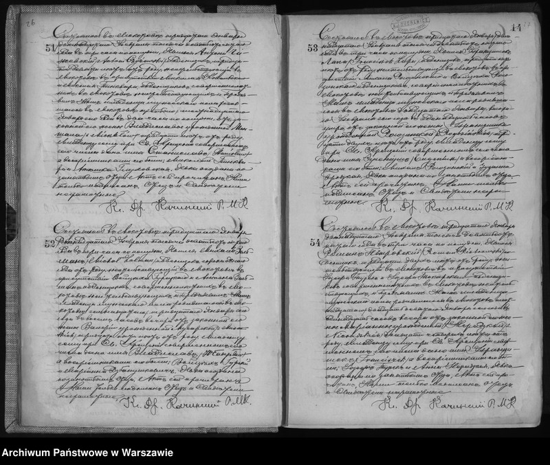 Obraz 17 z jednostki "Akta urodzeń, małżeństw i zgonów"