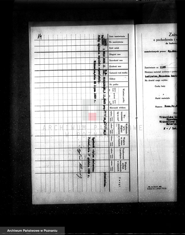 Obraz 19 z jednostki "Gorzelnia P. Kuettnera w Fabianowie pow. jarociński nr fabr. kotła 1960 nr woj. kotła 6273"