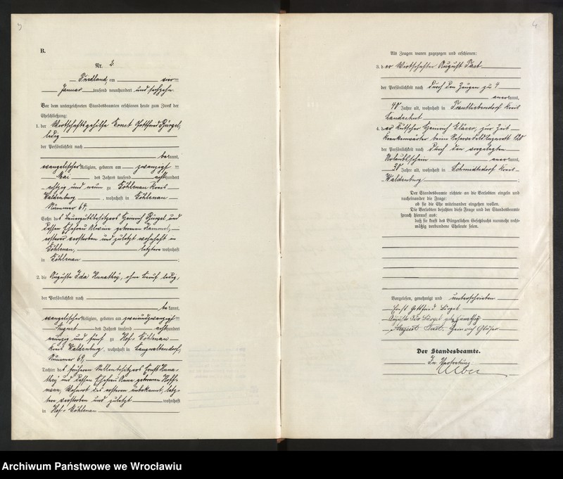 Obraz z jednostki "Heirats Haupt Register Standesamt Friedland 1916"
