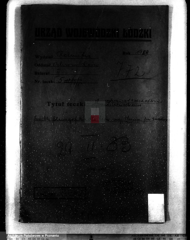 Obraz 4 z jednostki "Sprawa wyłączeń z art.. 4 ustawy z 28 XII 1925 r. i zatwierdzenie projektu planu gospodarczego dla lasu majątku Chocim powiat turecki"