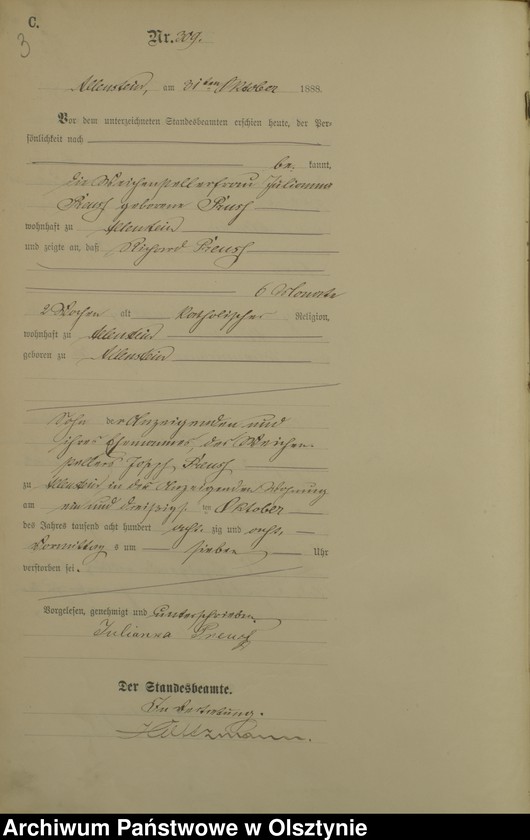 image.from.unit.number "Sterbe-Haupt-Register Tom II,Nr 308 - 394"