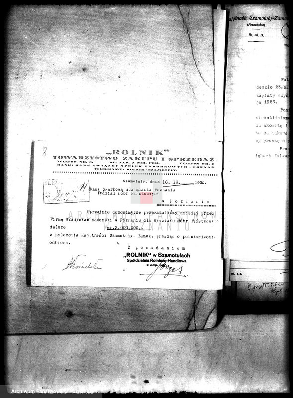 Obraz 12 z jednostki "Rewizje majątku państwowego Szamotuły-Zamek"