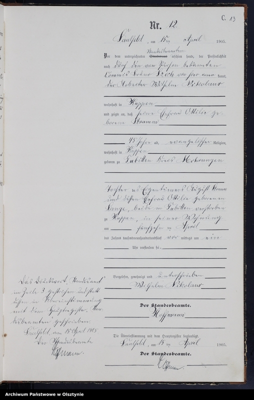 image.from.unit.number "Sterbe-Neben-Register Nr 1 - 47"