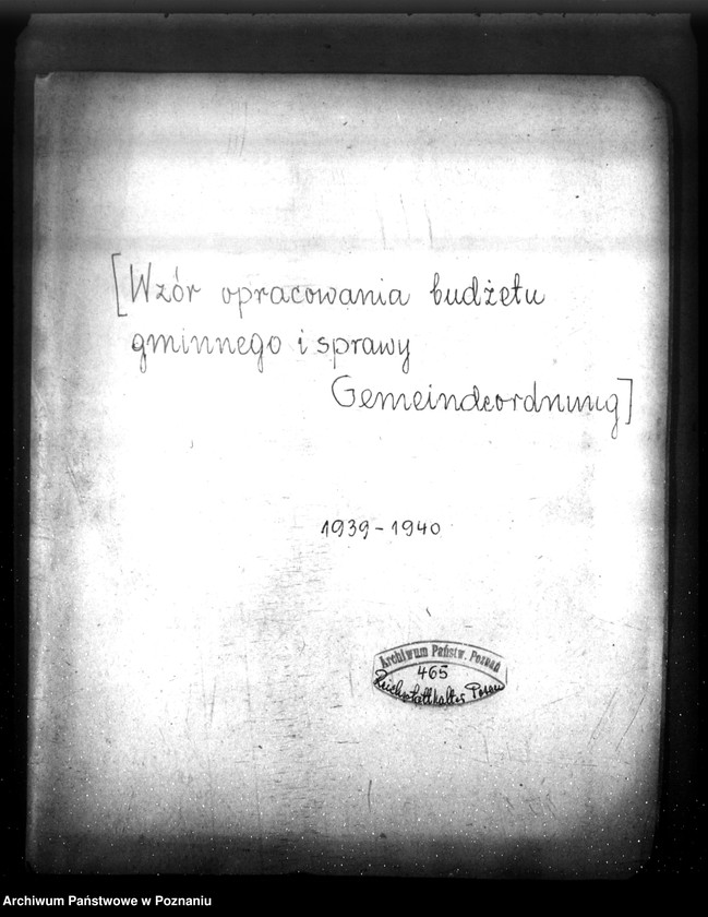 Obraz 4 z jednostki "Wzór opracowania budżetu gminnego i sprawy Gemeindeordnung"