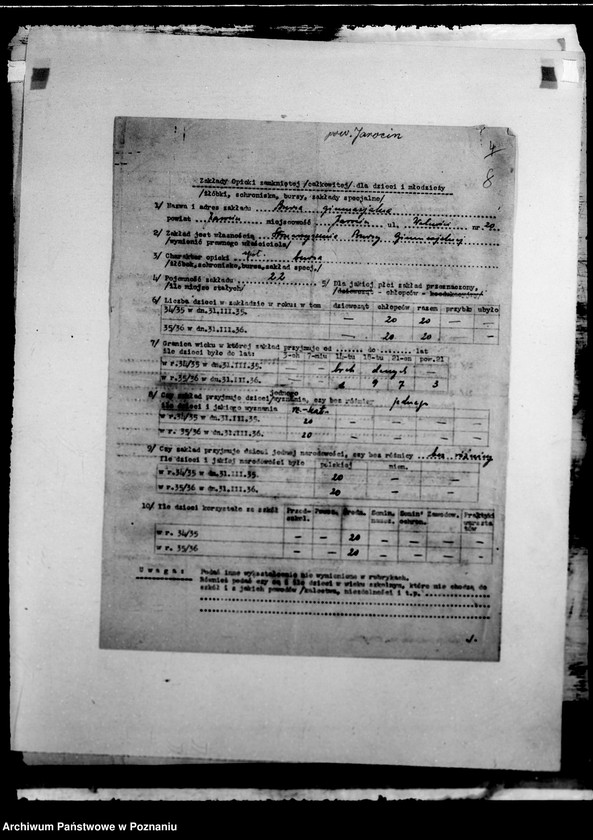 Obraz 12 z jednostki "/Wykazy burs i internatów/"