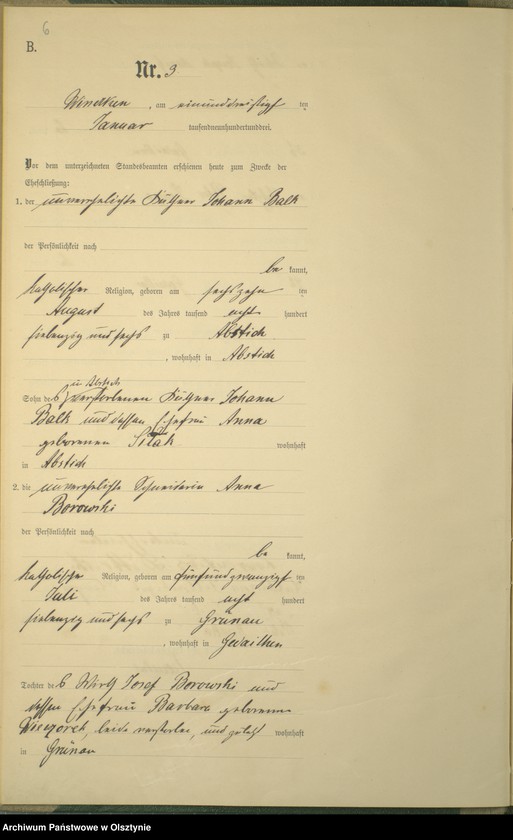 image.from.unit.number "Heiraths-Haupt-Register Nr 1 - 16"