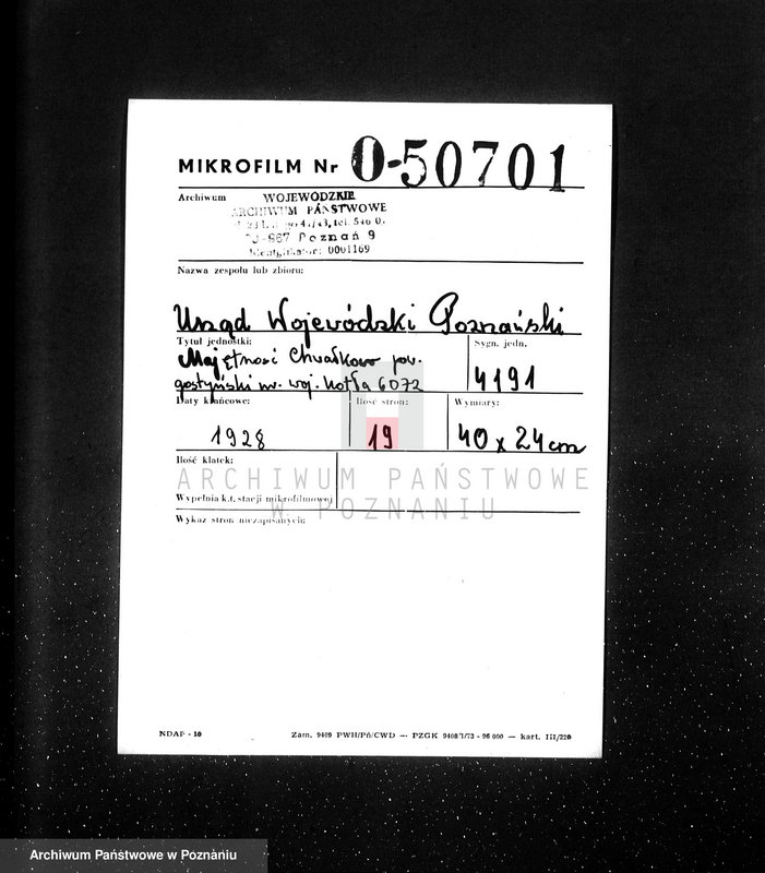 Obraz 2 z jednostki "Majętność Chwałkowo pow. Gostyński nr woj. kotła 6072"