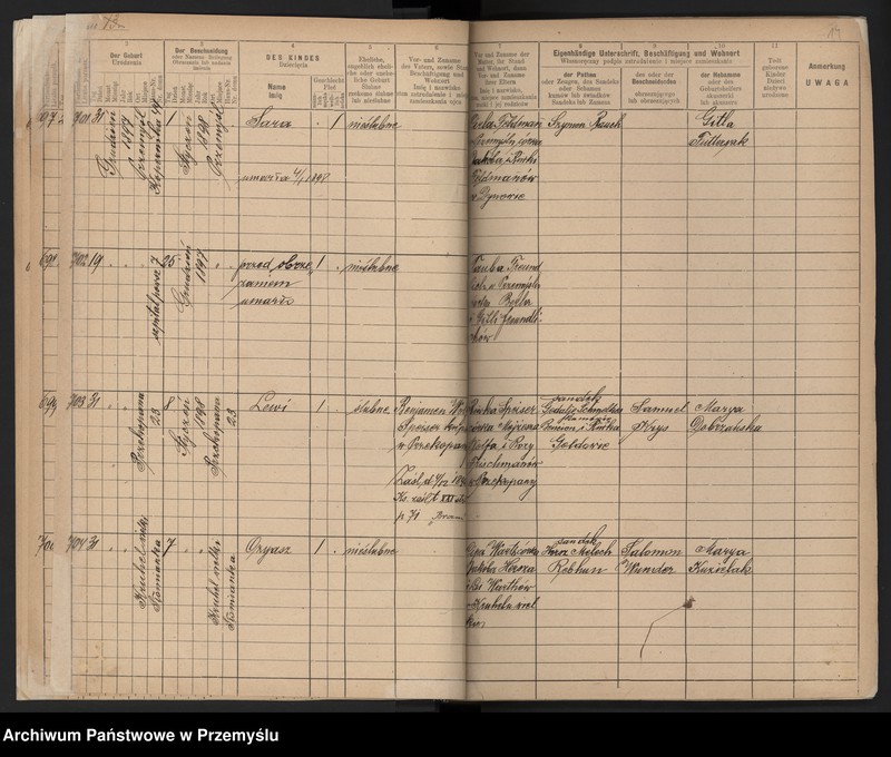 image.from.unit.number "Księga urodzin rok 1897-1900 tom XXIV [Księga urodzeń]"