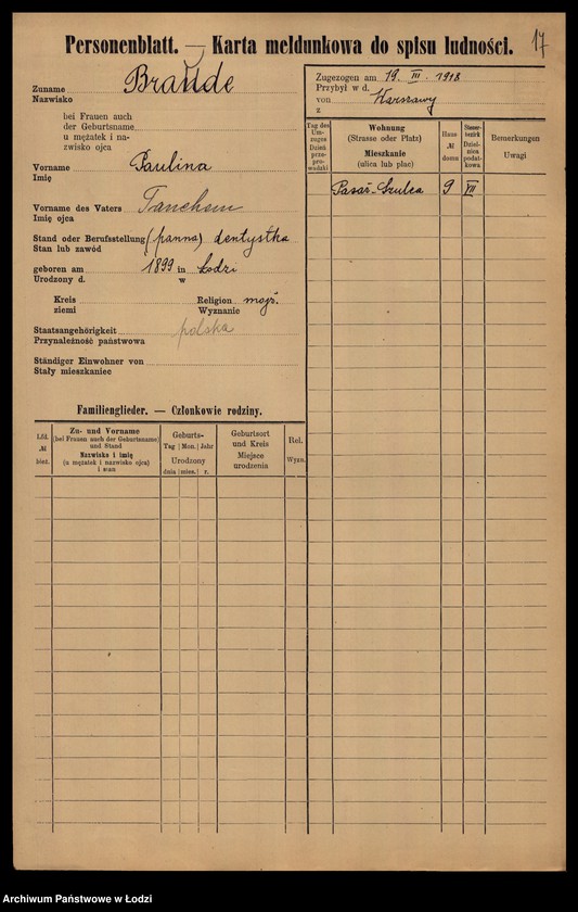 image.from.unit.number "[Spis ludności Łodzi] Bratus - Braune"