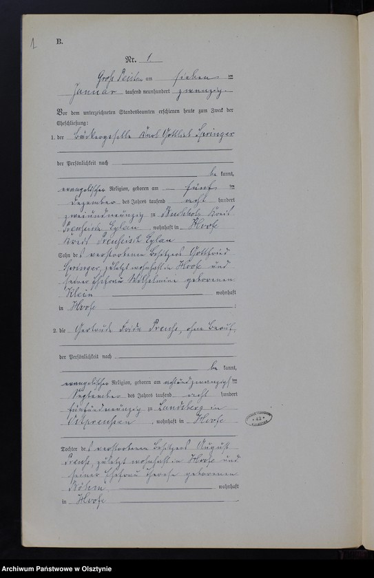 image.from.unit.number "Heiraths-Neben-Register Nr 1 - 26 [ Księga małżeństw - wtóropis ]"