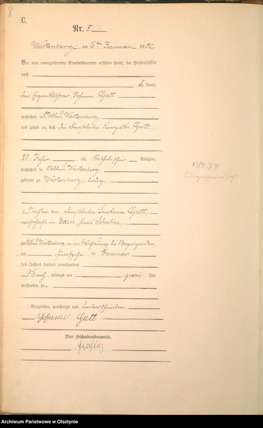 image.from.unit.number "Sterbe-Haupt-Register Nr 1 - 154"