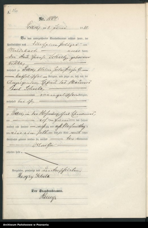 Obraz 19 z jednostki "Księga urodzeń t. III"