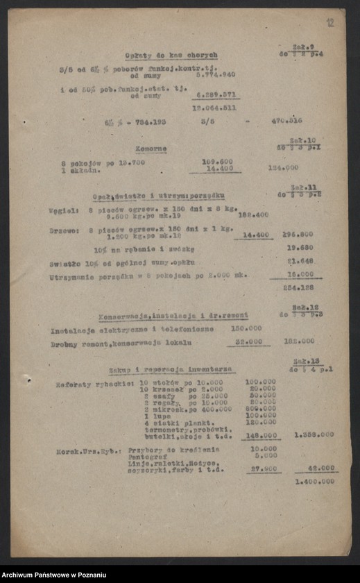 Obraz 14 z jednostki "[Zarząd Rybołówstwa] - sprawy budżetowe"