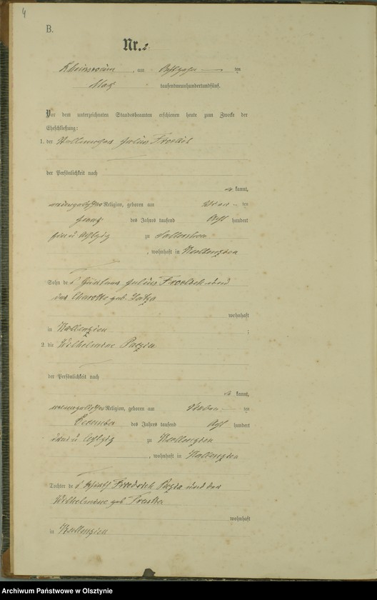 image.from.unit.number "Heiraths-Haupt-Register Nr 1 - 16"