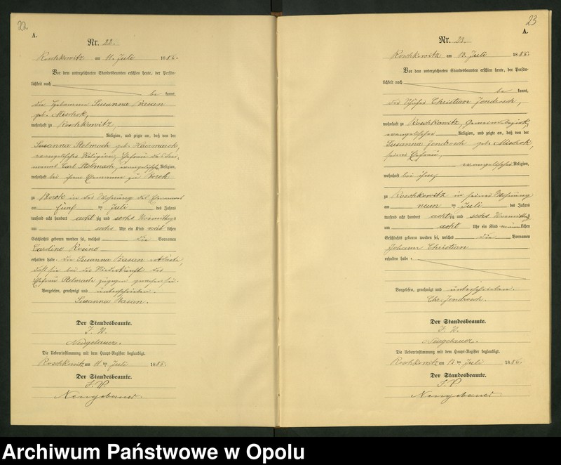 image.from.unit.number "Geburts-Neben-Register Standesamts Roschkowitz pro 1886"