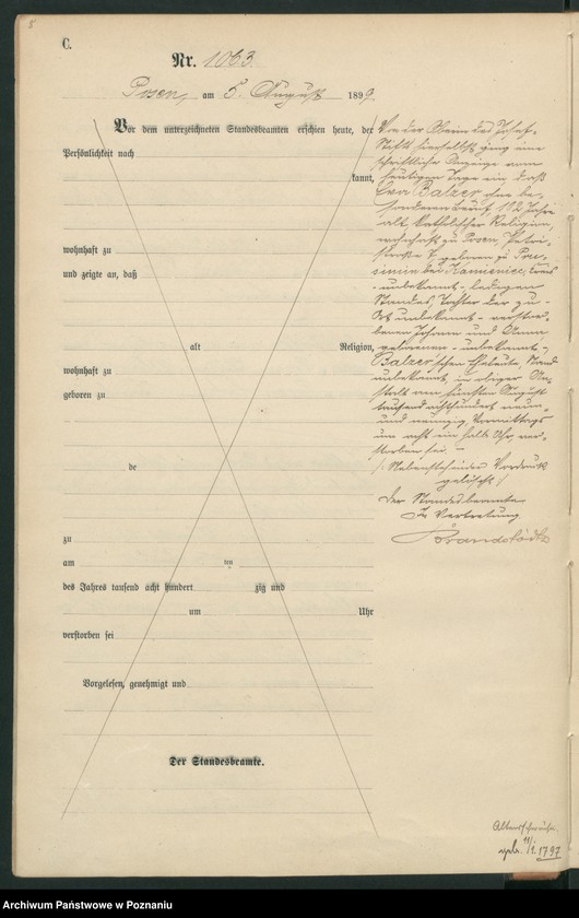 Obraz 11 z jednostki "Księga zgonów t. III"