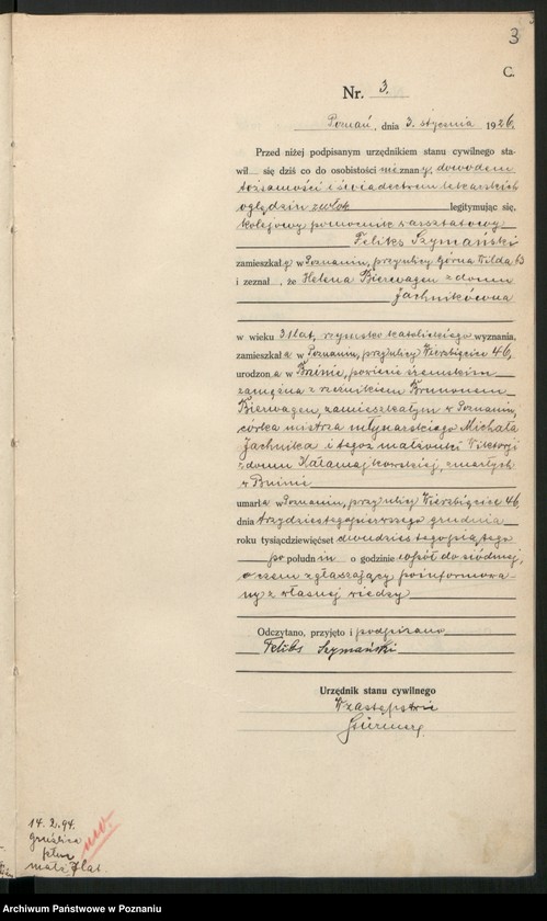 Obraz 5 z jednostki "Księga miejscowa zgonów tom I [Rejestr główny zgonów]"