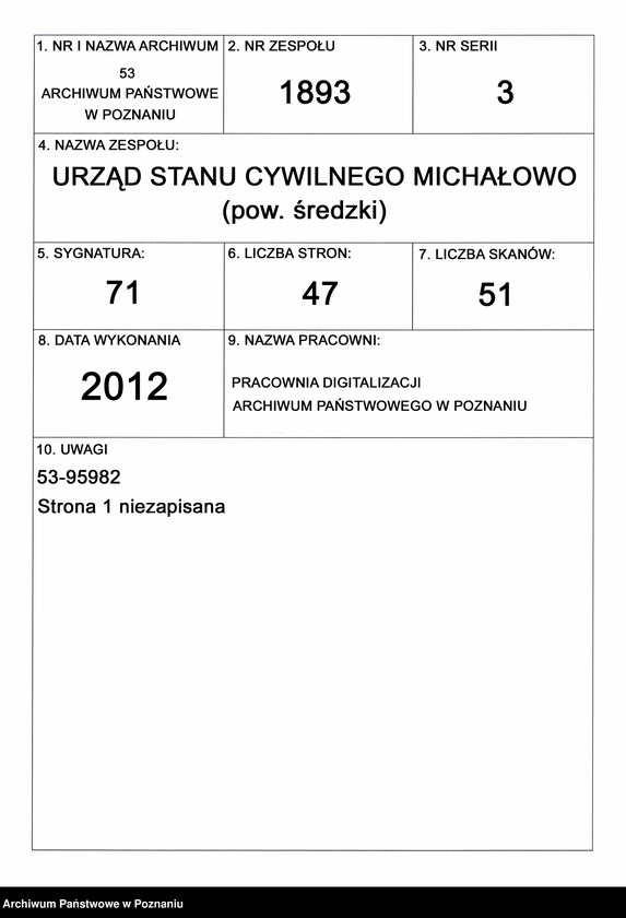 Obraz 1 z jednostki "Księga małżeństw"