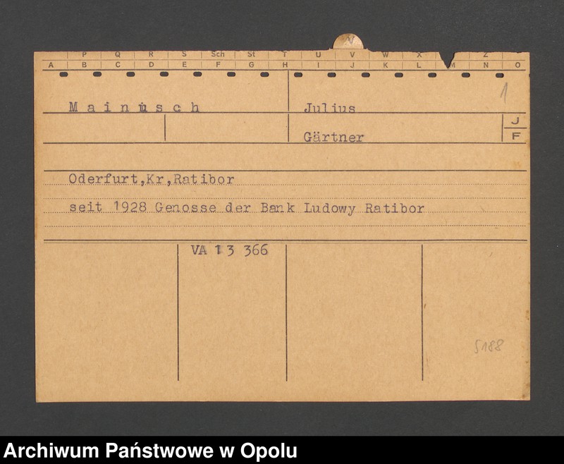 Obraz 3 z jednostki "[Mainusch Julius, Oderfurt]"