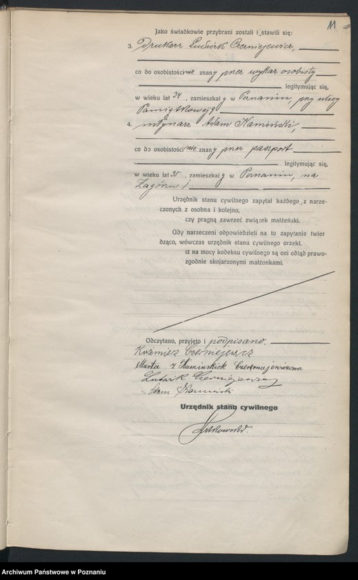 Obraz 13 z jednostki "Księga miejscowa małżeństw tom I [Rejestr główny małżeństw]"