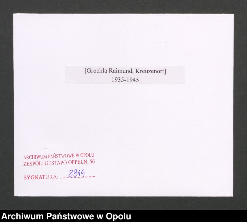 Obraz 2 z jednostki "[Grochla Raimund, Kreuzenort]"