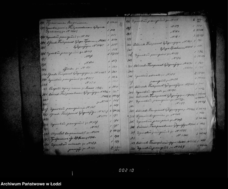 Obraz 11 z jednostki "Černovye otpuski po perepiskam magistrata gor. Lodzi i gorodskoj kassy so vremeni evakuacii po 31 marta 1918 goda"