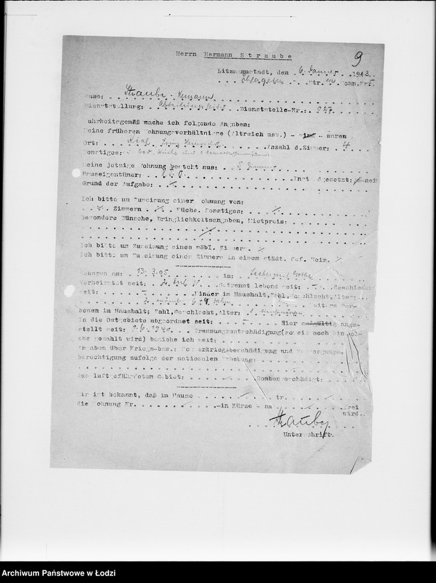 Obraz 13 z jednostki "[Ankiety personalne urzędników i robotników]"