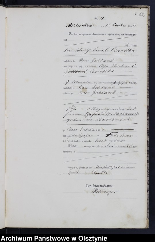 Obraz 14 z jednostki "Sterbe-Haupt-Register Nr 1 - 66"