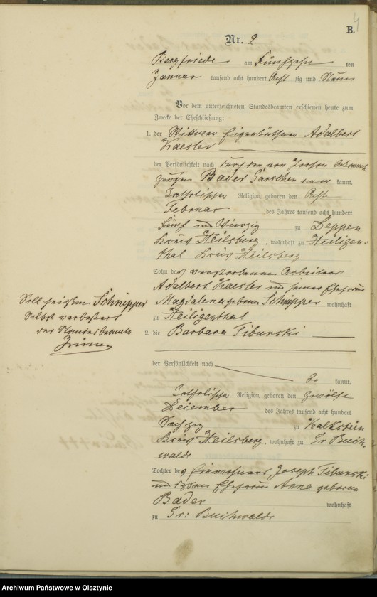 Obraz 6 z jednostki "Heiraths-Haupt-Register Nr 1 - 25"