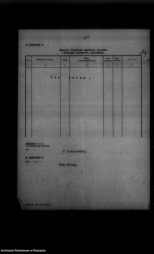 Obraz 18 z jednostki "Kwestionariusz Gazowni Miejskiej w Pobiedziskach powiat poznański"