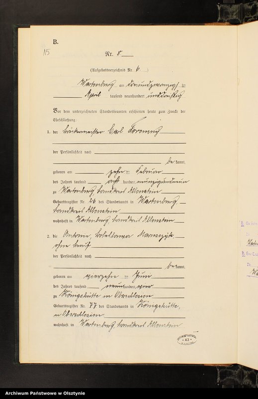 image.from.unit.number "Heirats-Haupt-Register Nr 1 - 33"