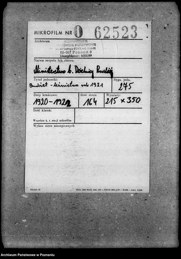 Obraz 2 z jednostki "Budżet - leśnictwa rok 1921"