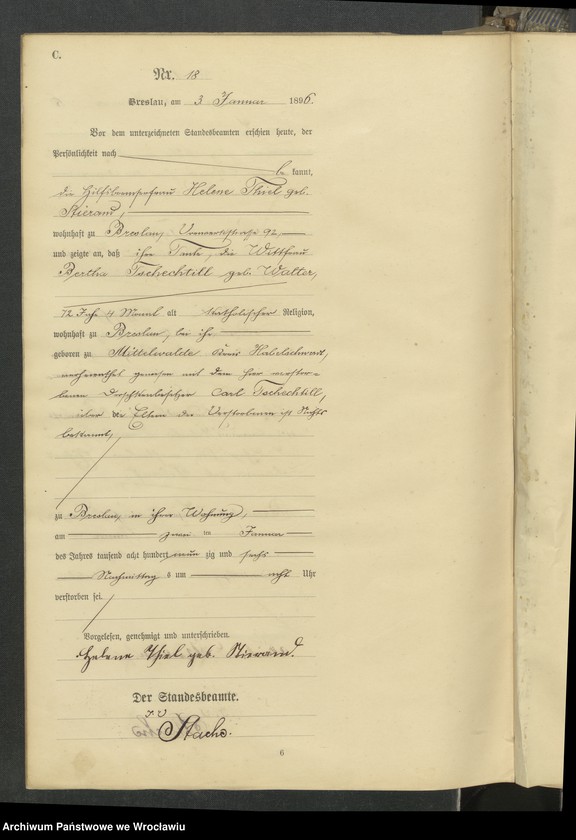 image.from.unit.number "Sterbe-Haupt-Register Breslau II 1896 Band 1"