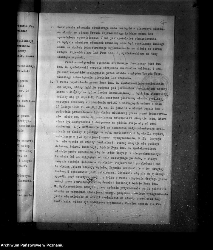 Obraz 11 z jednostki "Akta personalne inż.. Rudolf Mysłakowski /zatrudniony/ w Państwowej Inspekcji Dróg Wodnych Bydgoszcz"