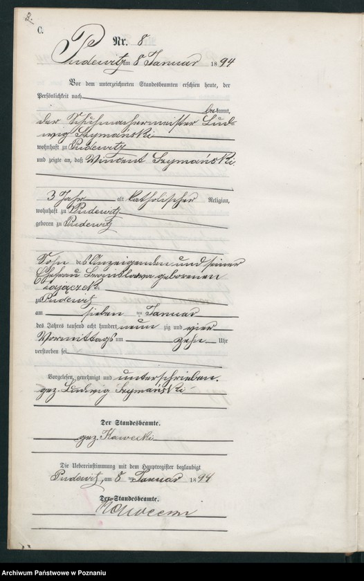 Obraz 11 z jednostki "Księga zgonów"