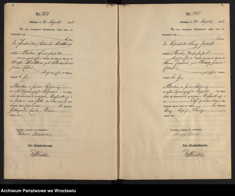 image.from.unit.number "Geburts-Haupt-Register Breslau II 1892 Band 9"