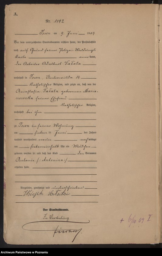 Obraz 8 z jednostki "Księga miejscowa urodzeń tom III [Rejestr główny urodzeń]"