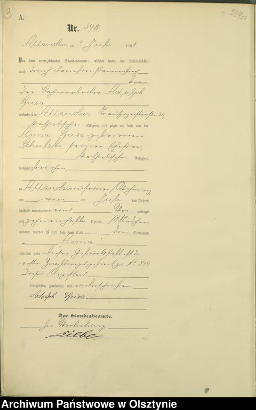 image.from.unit.number "Geburts-Haupt-Register Tom II,Nr 397 - 767"